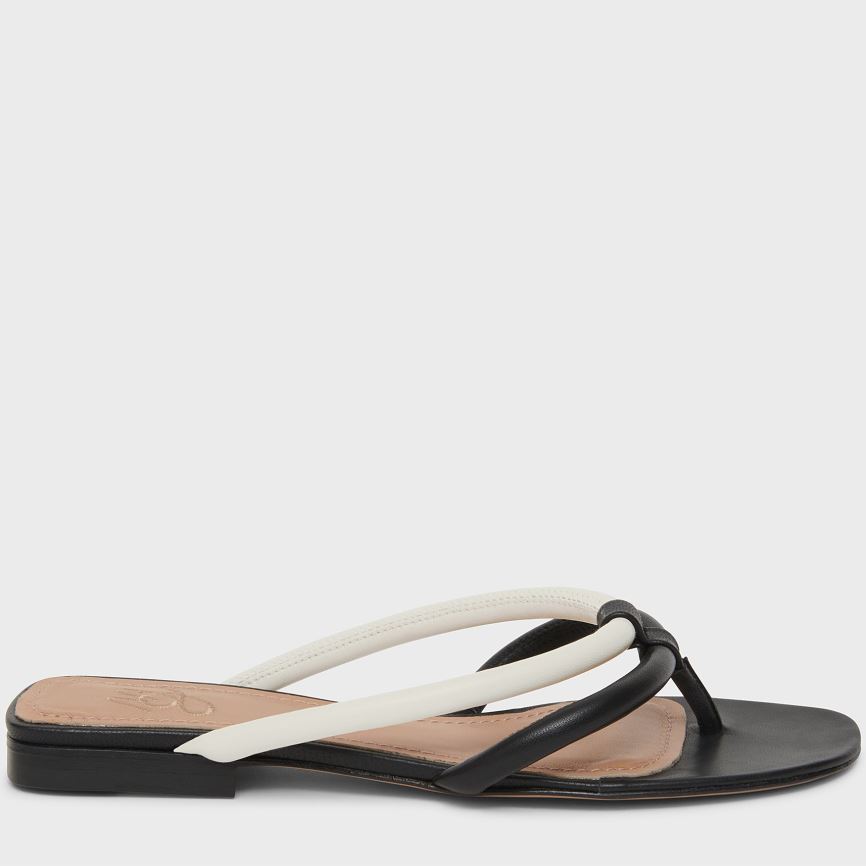 Women's Mansur Gavriel Filo Flip Flops Black / White | AU 159MLH